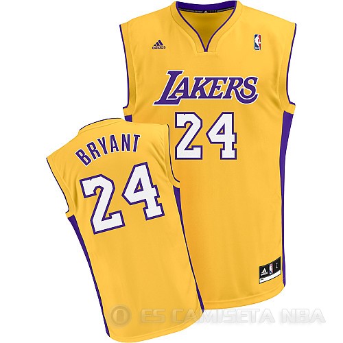 Camiseta Bryant #24 Los Angeles Lakers Amarillo - Haga un click en la imagen para cerrar